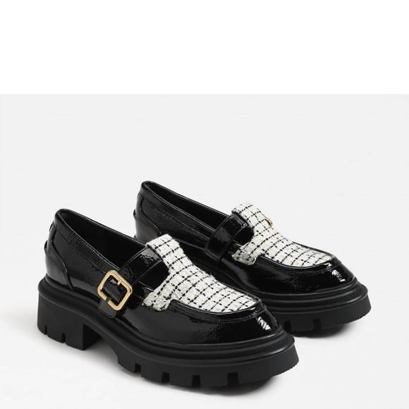 NEW CIRCUS.NY payson buckle loafer in black & white - Picture 1 of 1